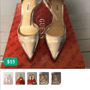 Brand new Guess silver pump heels size 6